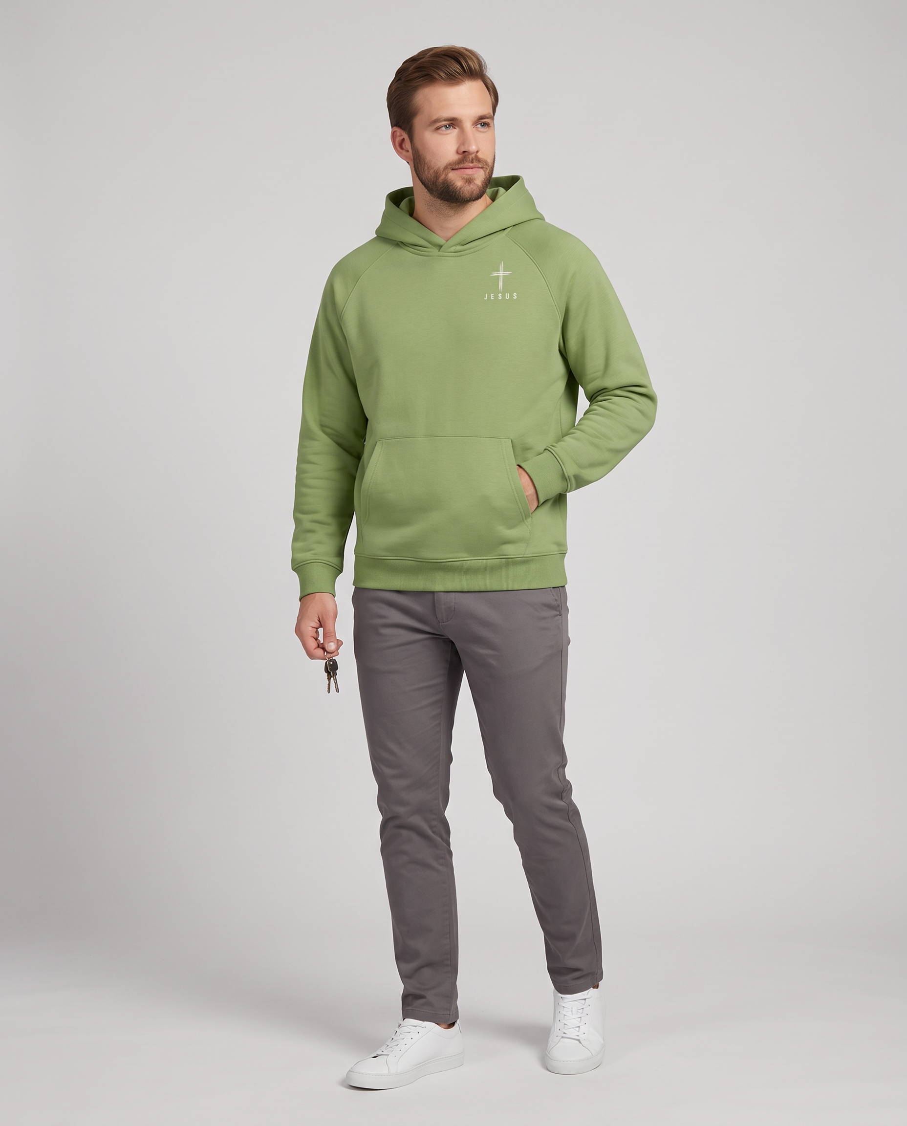 Mens Oversized Raglan Pullover Hoodie