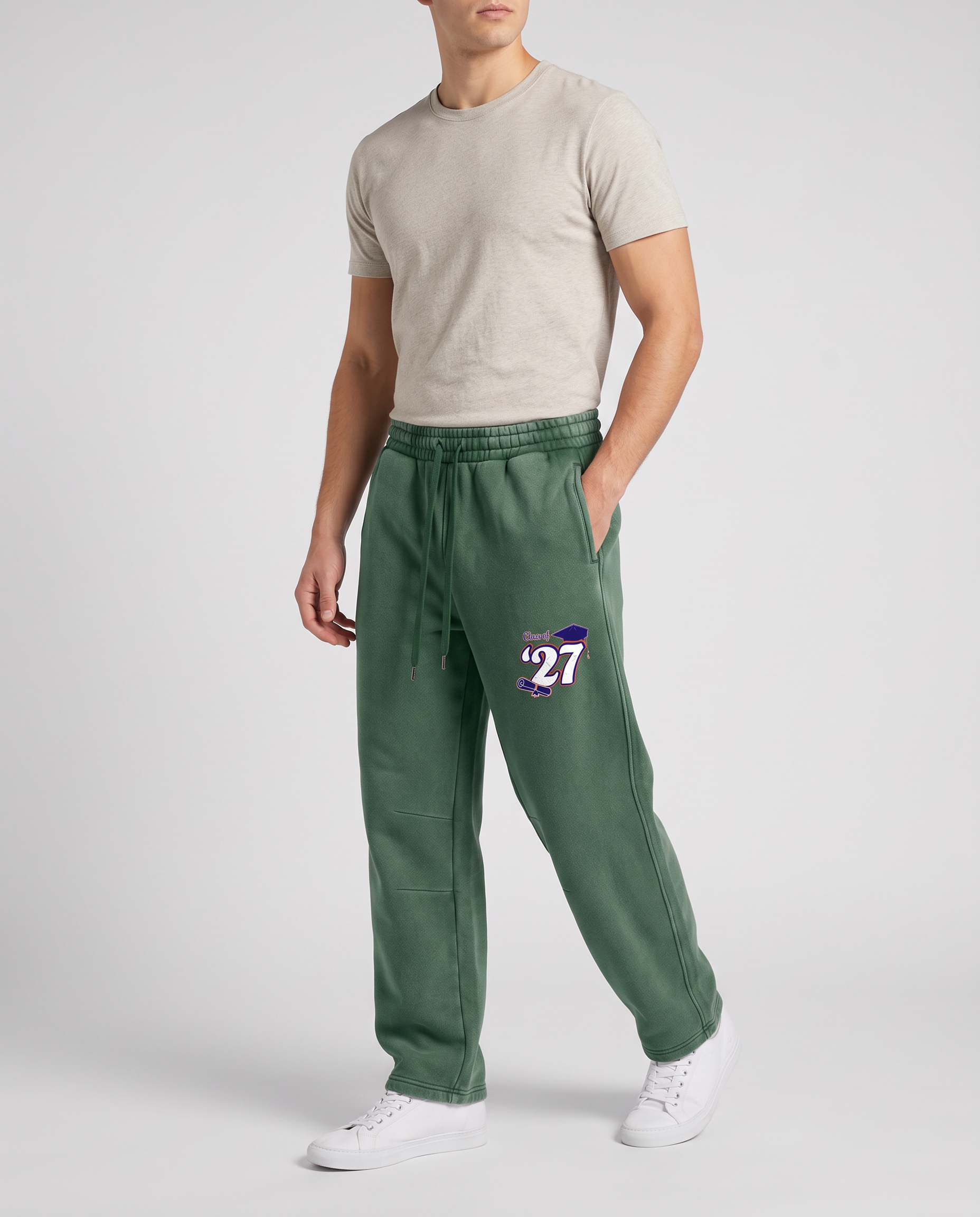 Unisex Vintage Wash Barrel Leg Fleece Sweatpants